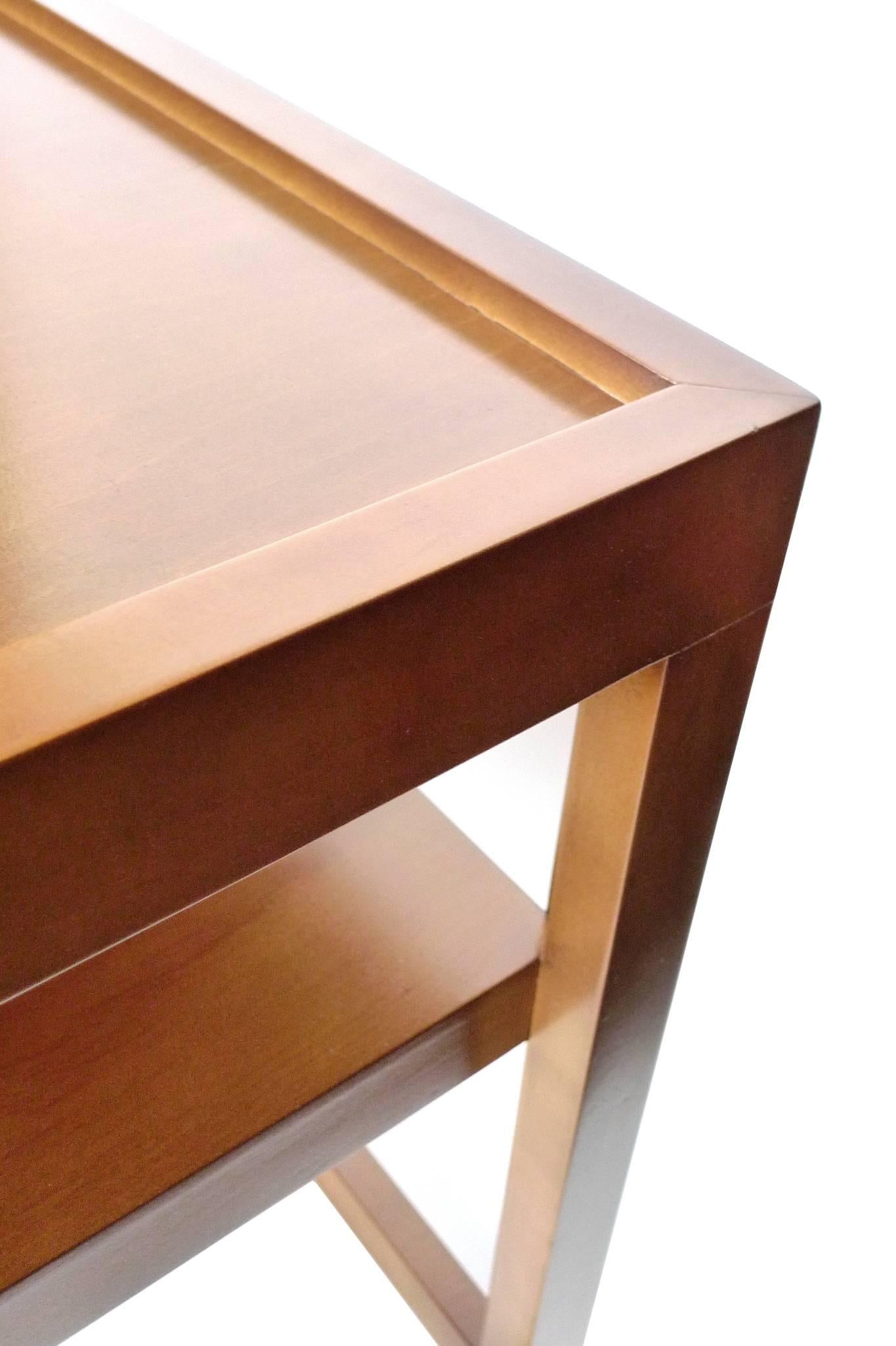 Wood Midcentury Mahogany Tiered Corner Table by Brown-Saltman