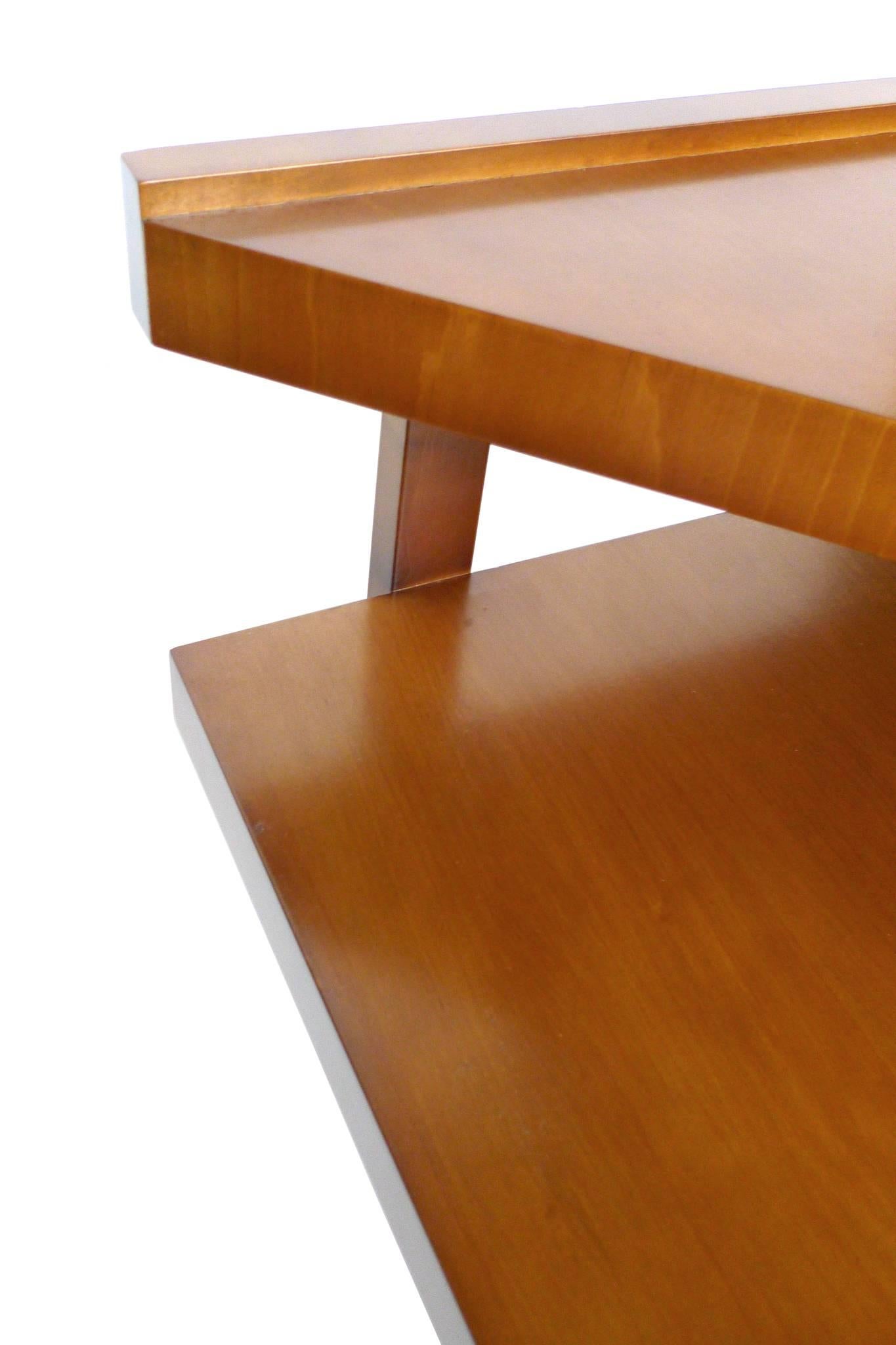 20th Century Midcentury Mahogany Tiered Corner Table by Brown-Saltman