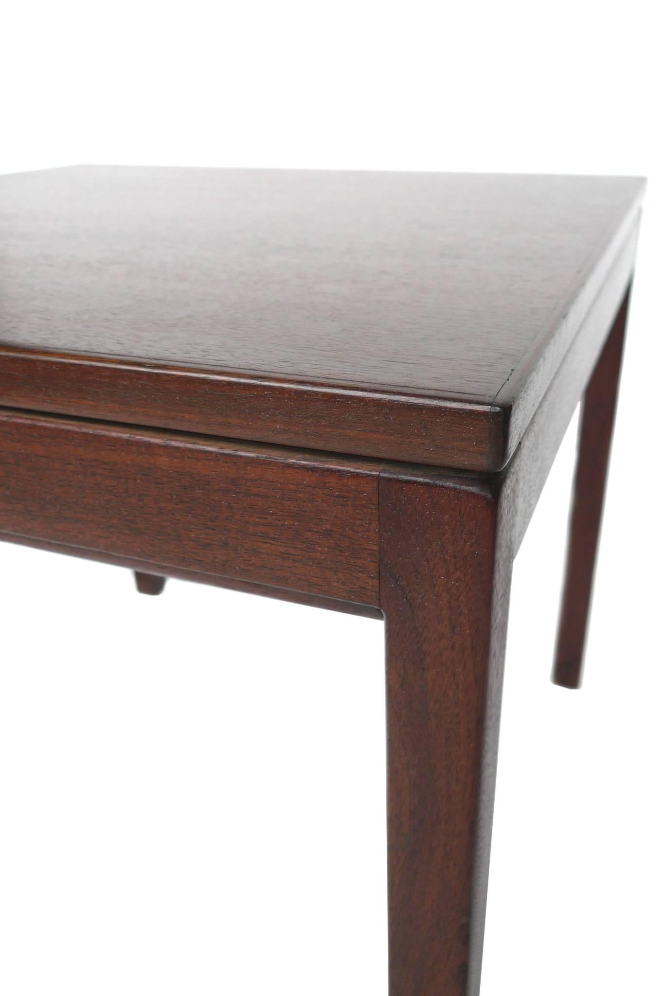 Danish Modern Walnut Side Table by Jens Risom In Excellent Condition In New York, NY