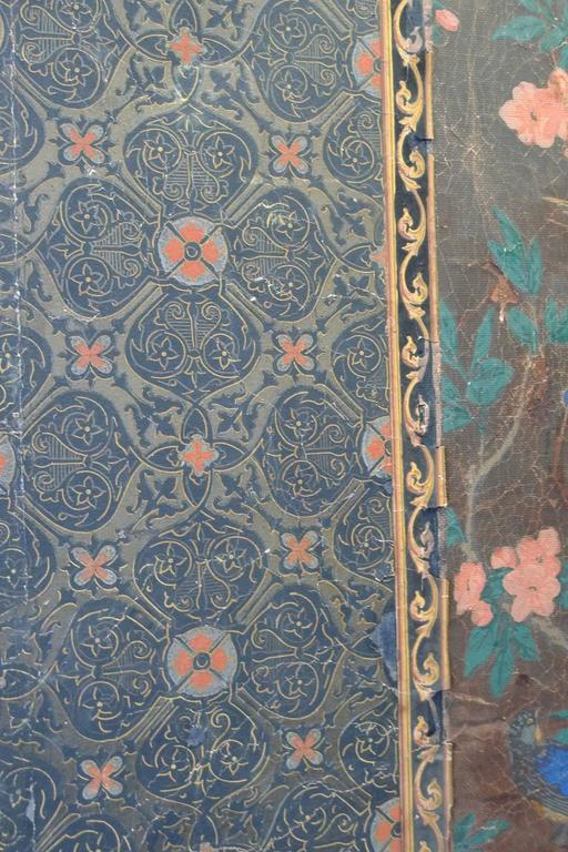 Late 19th Century Art Nouveau French Wallpaper Screen at 1stdibs