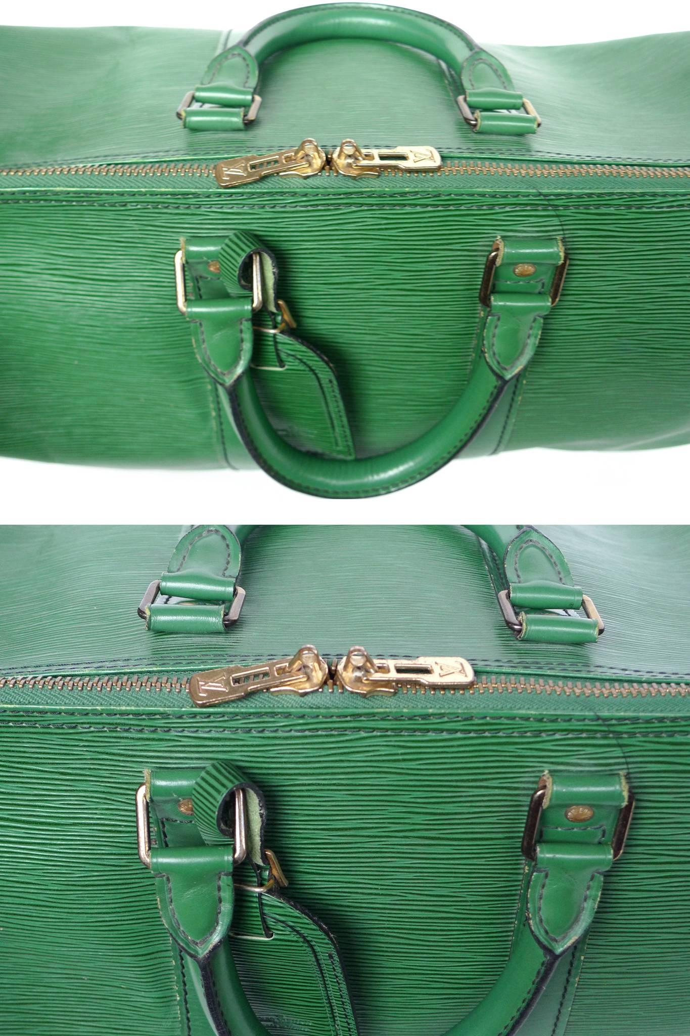 Louis Vuitton Green Epi Leather Keepall 45 Travel Bag 1
