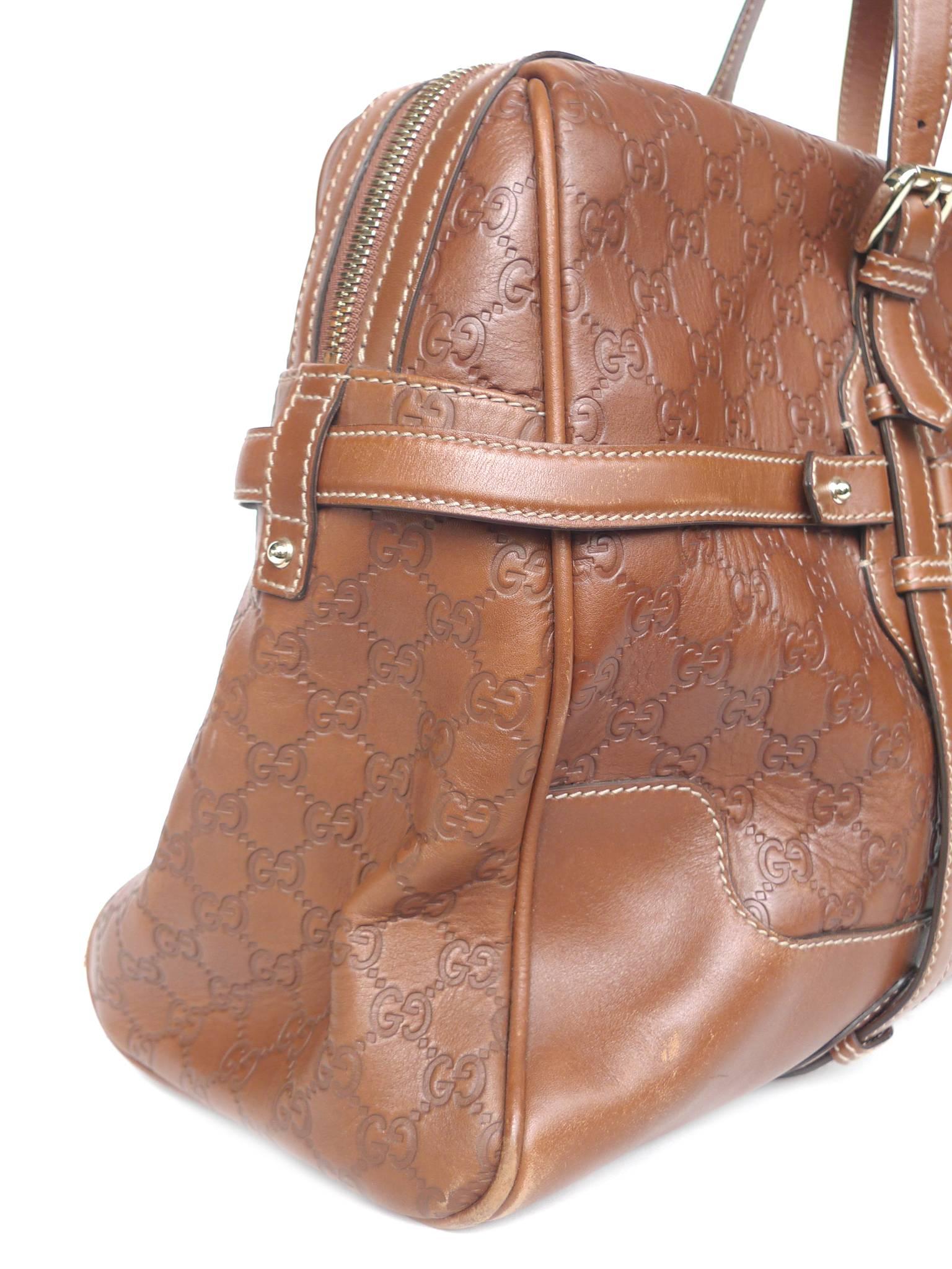 Modern Gucci 85th Anniversary Brown Leather Horsebit Travel Bag