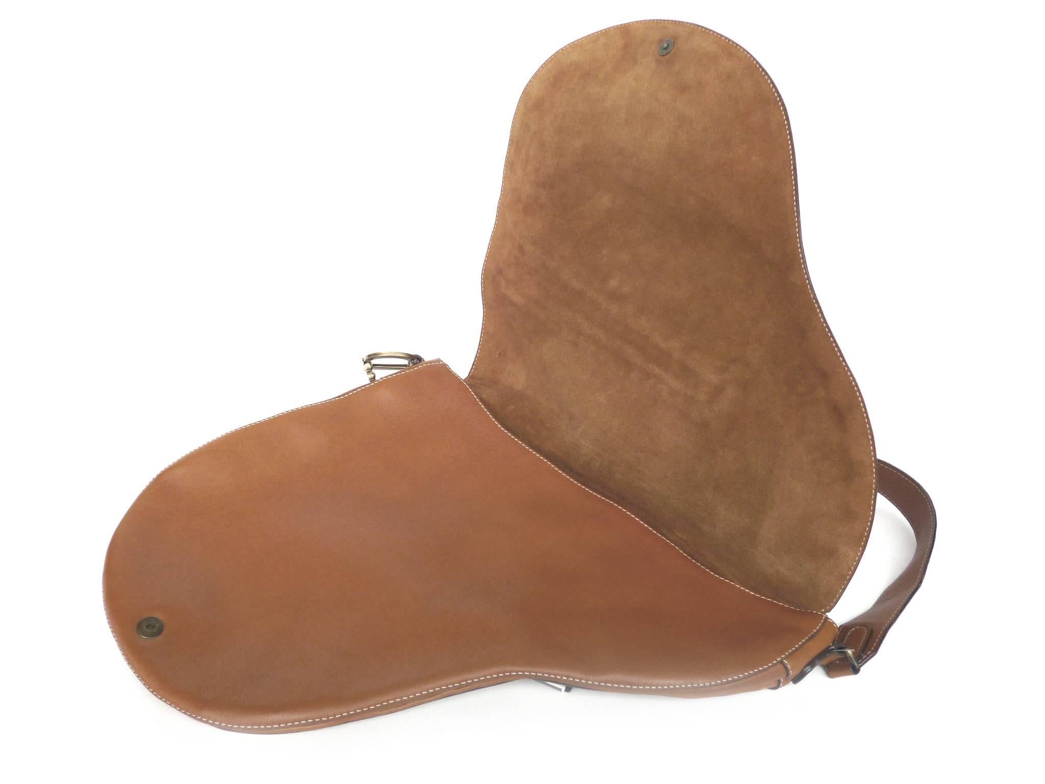 Christian Dior Tan Leather Saddle Bag 1