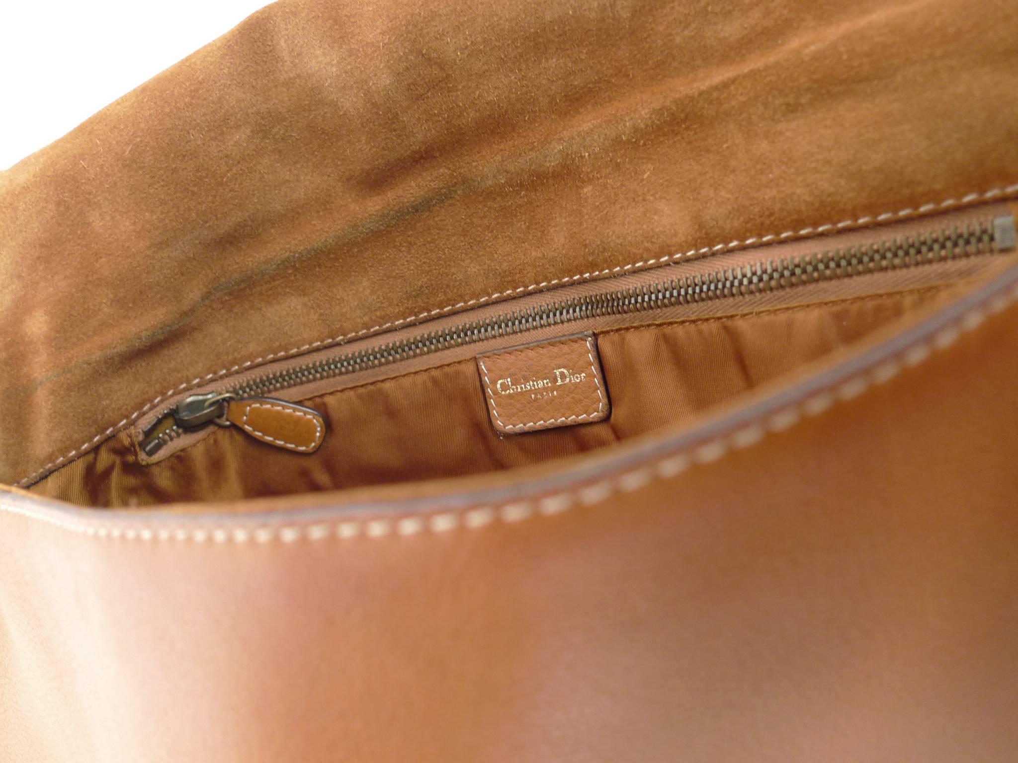 Christian Dior Tan Leather Saddle Bag 3
