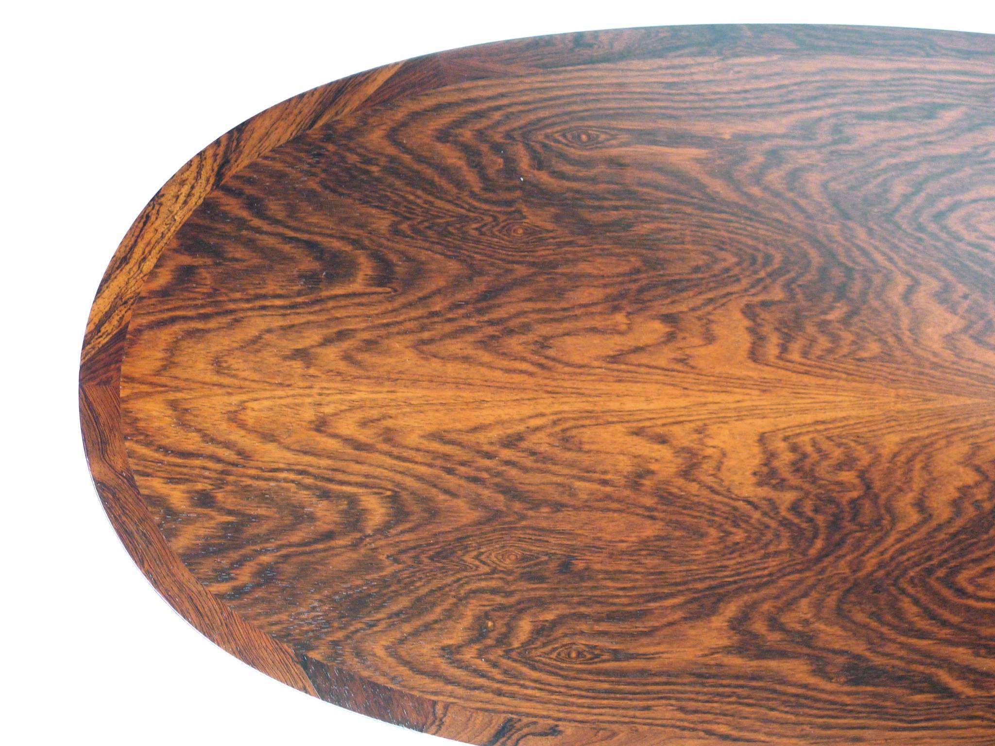 Mid Century Oval Rosewood Coffee Table In The Style Of Brode Mid Century Oval Rosewood Coffee Table In The Style Of Brode Blindheim At 1stdibs