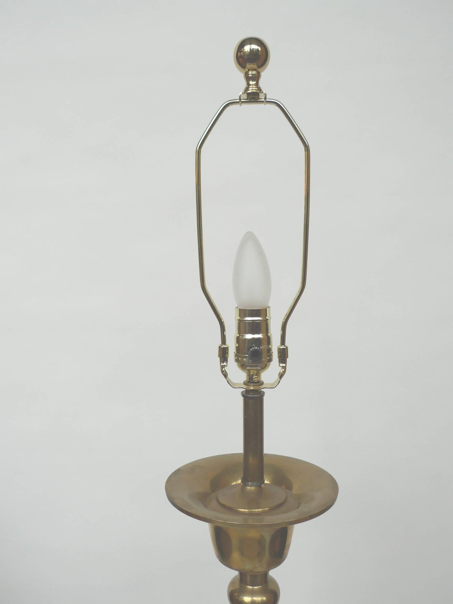 Stiffel Tall Brass Table Lamps In Good Condition In New York, NY