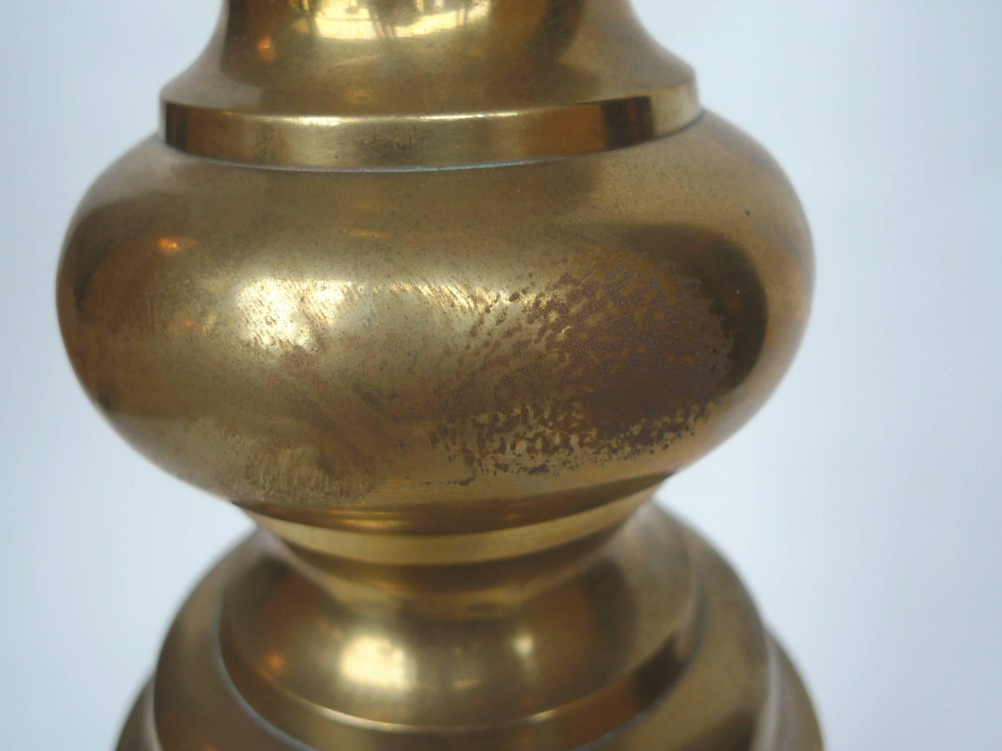 Stiffel Tall Brass Table Lamps 2