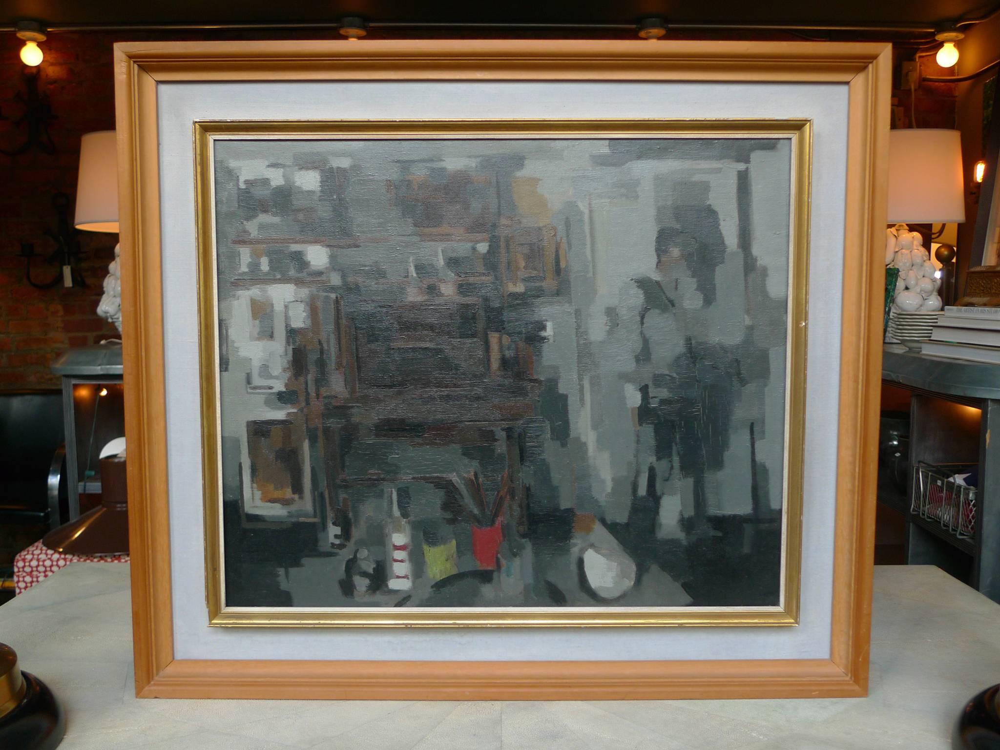 This compelling painting by Donald Buley is dated circa 1960. Buley's 