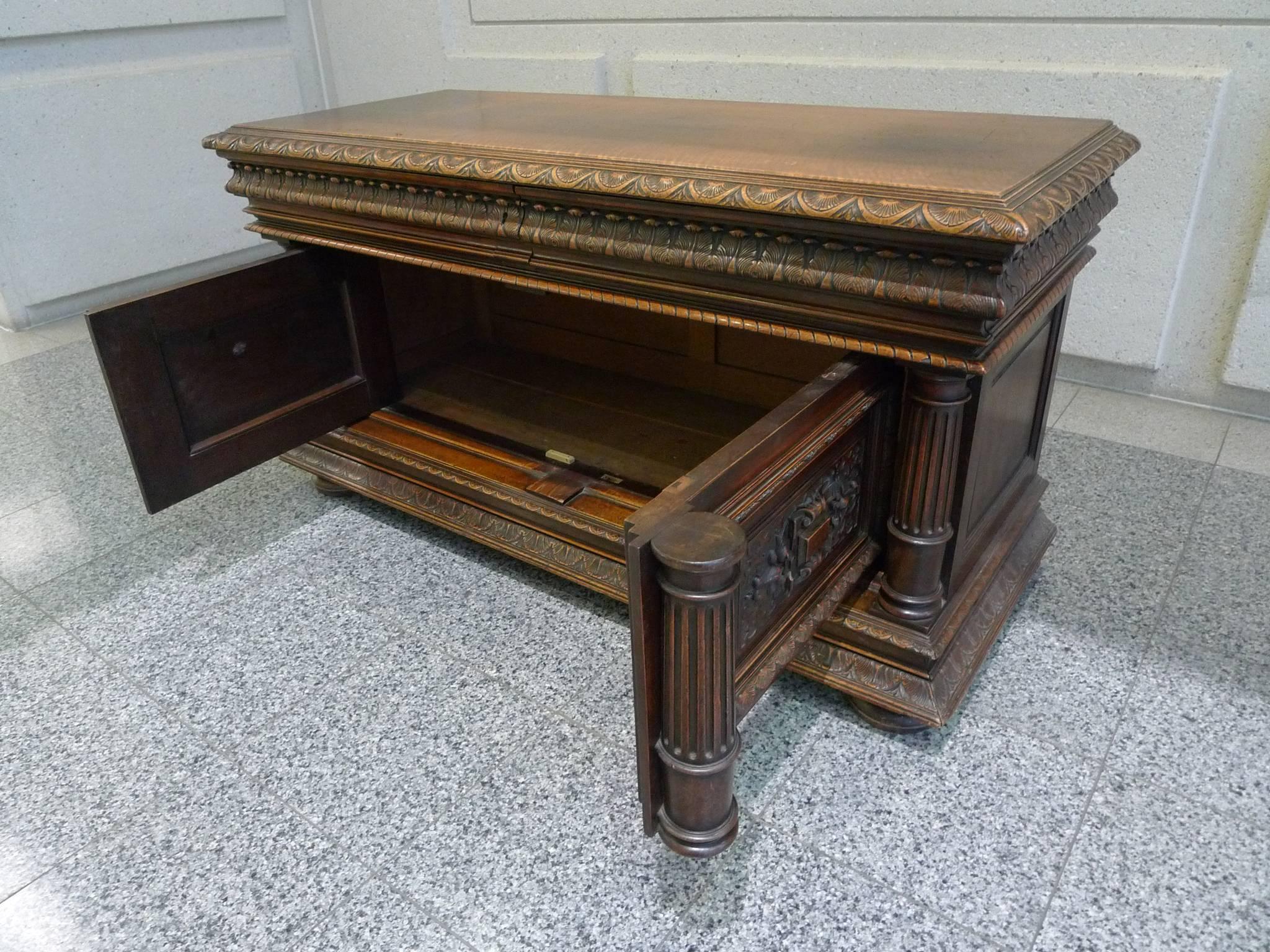Oak Late 19th Century Cabinet Chest by Goumain Frères