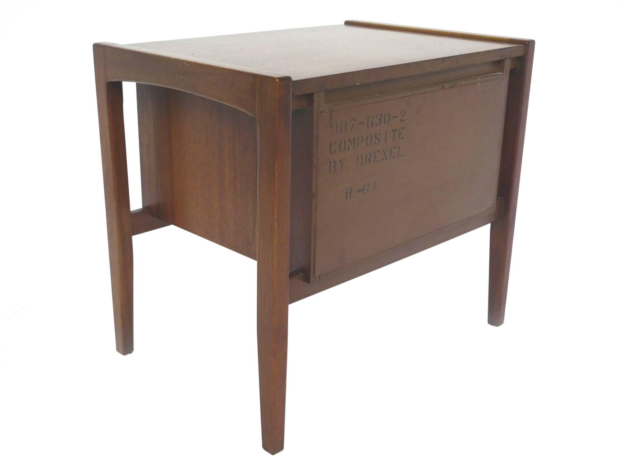 20th Century Midcentury Modern Walnut Side Tables by Drexel