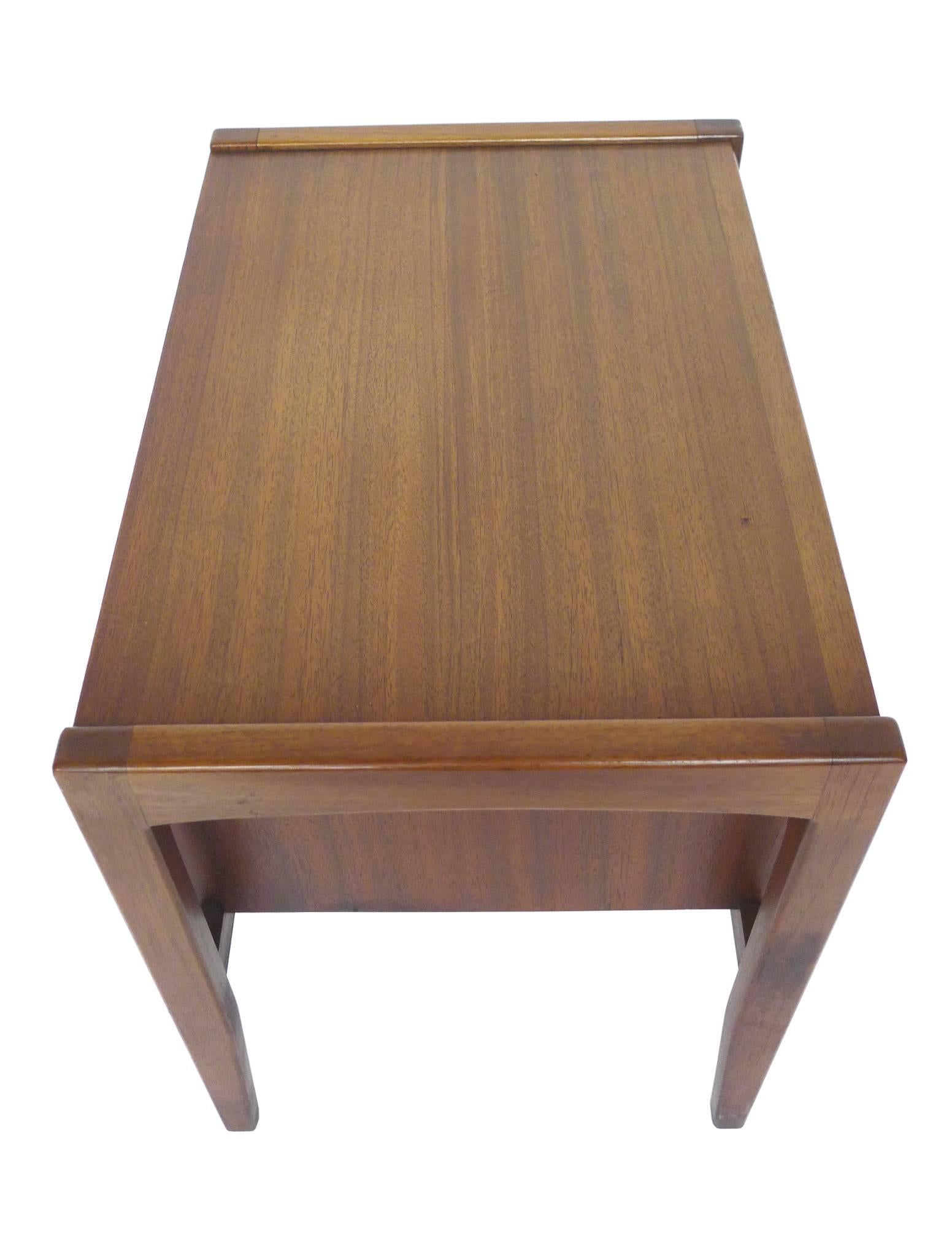 Midcentury Modern Walnut Side Tables by Drexel In Good Condition In New York, NY