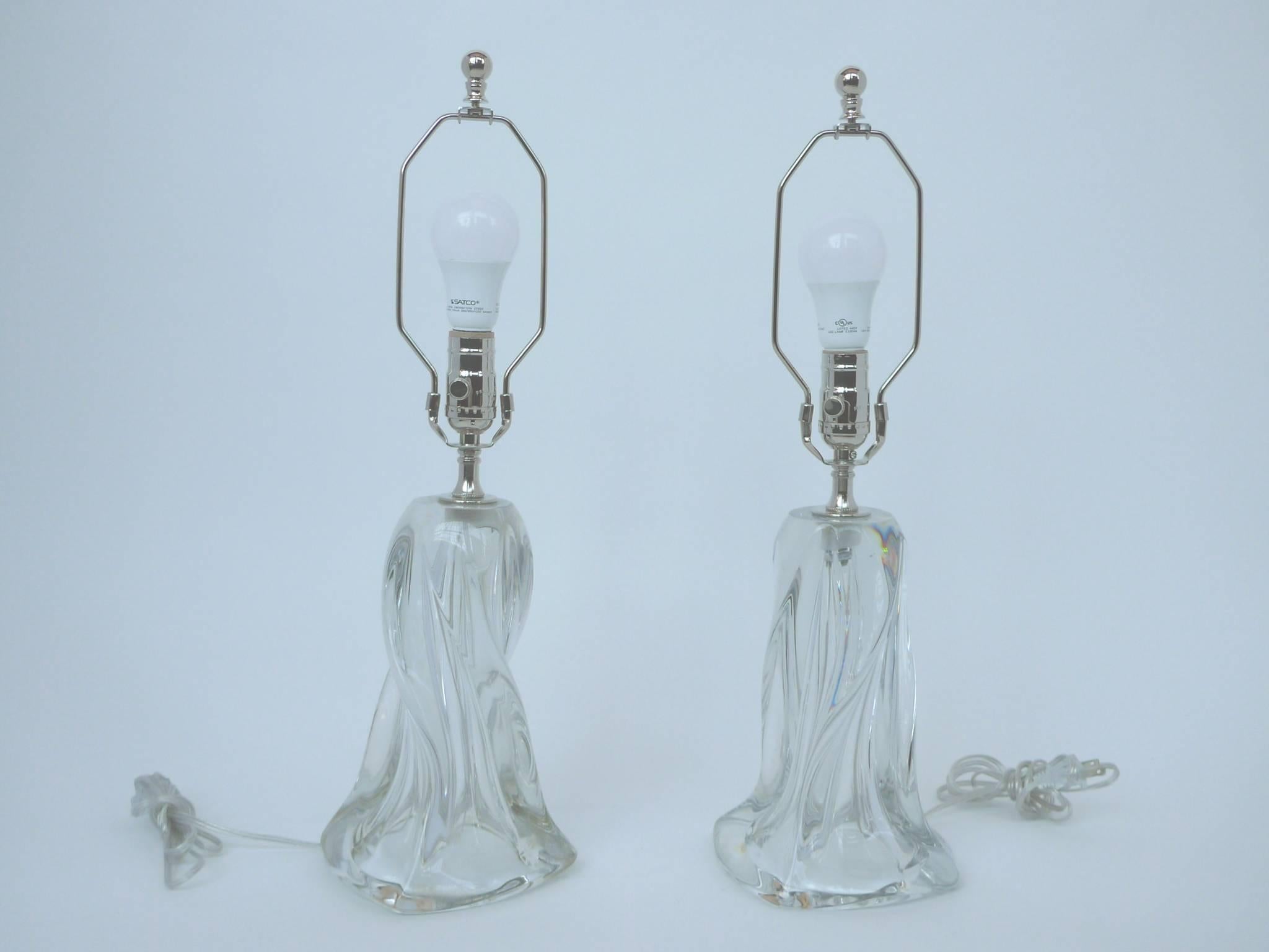 Modern Pair of Midcentury Murano Glass Table Lamps