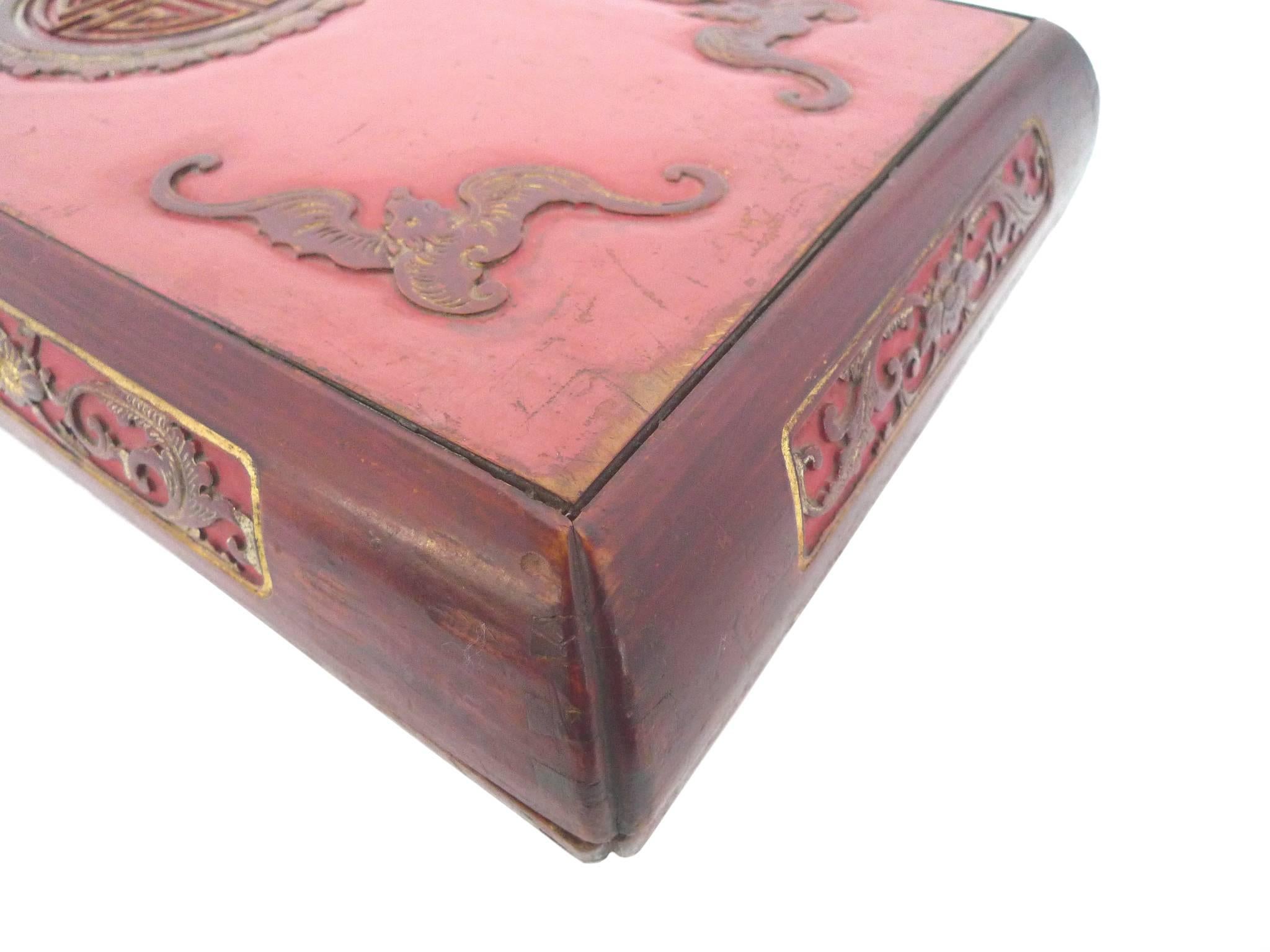 Wood Antique Chinese Scholar Box