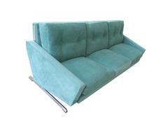 Teal Danish Modern Sofa by Johannes Andersen