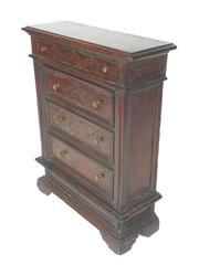 Early 18th Century Italian Four-Drawer Cabinet with Bone Inlays