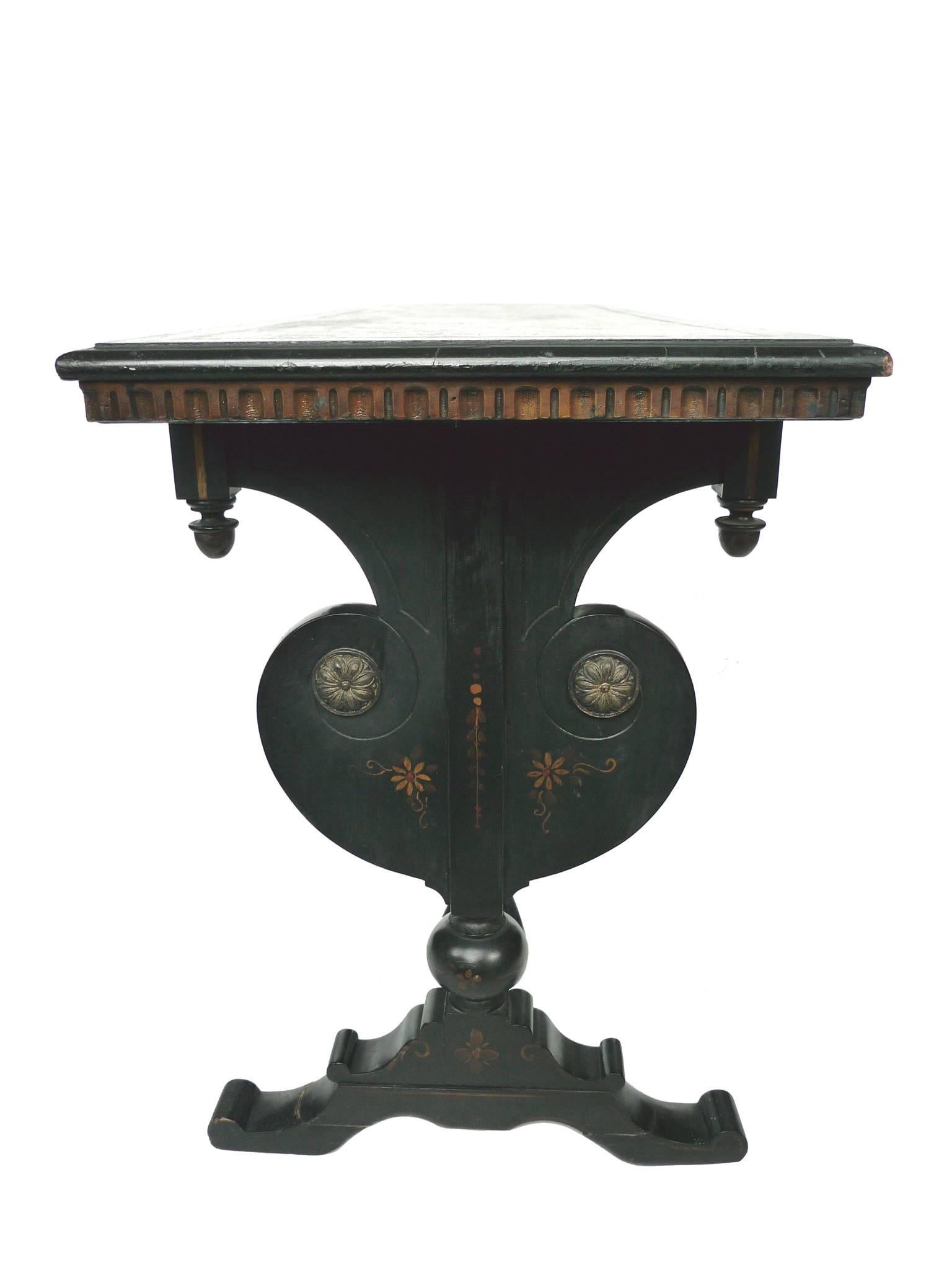 Chinoiserie Decorated Wooden Console Table 1