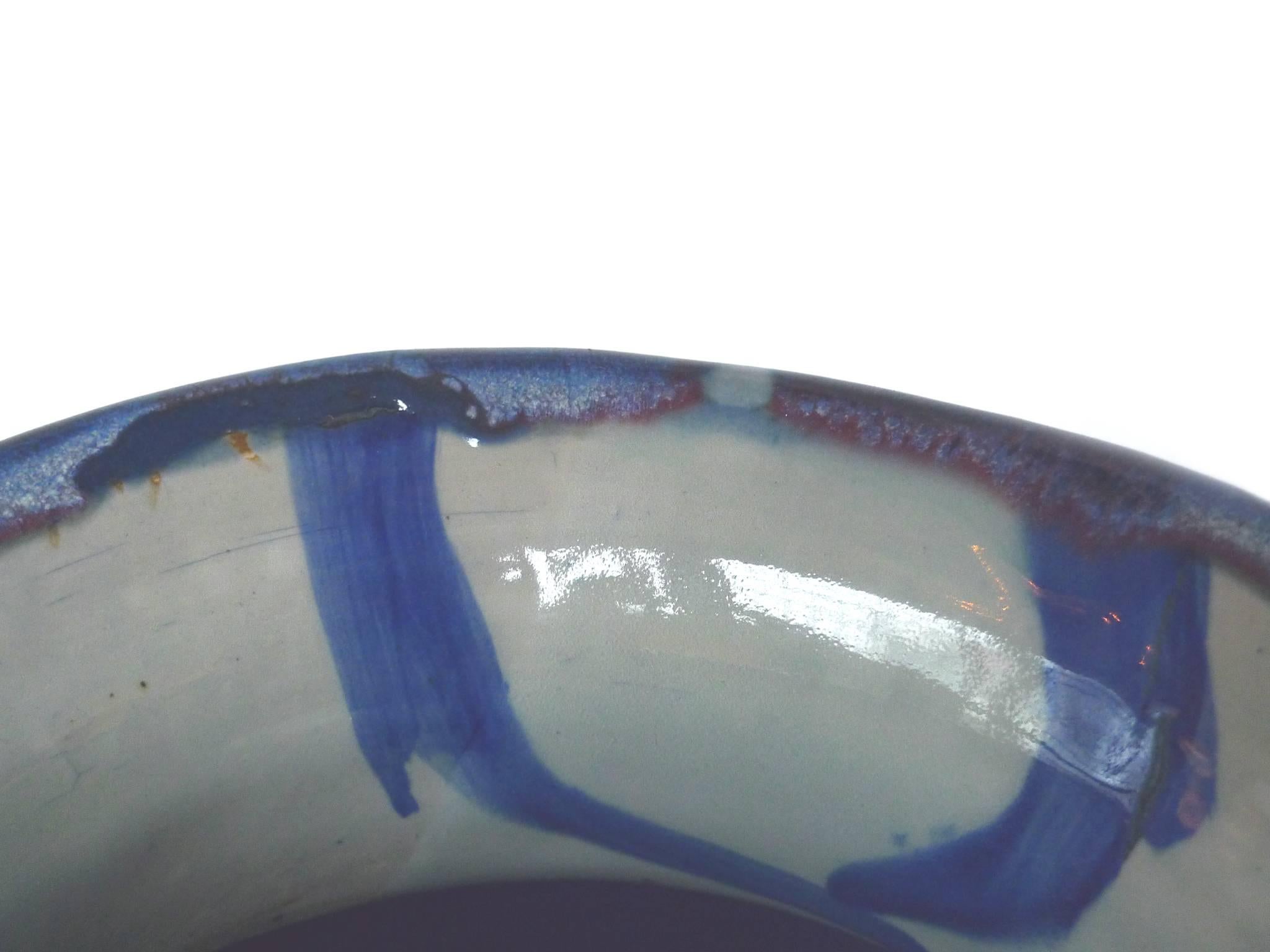 Thom Lussier Blue Ceramic Vessel In Excellent Condition In New York, NY