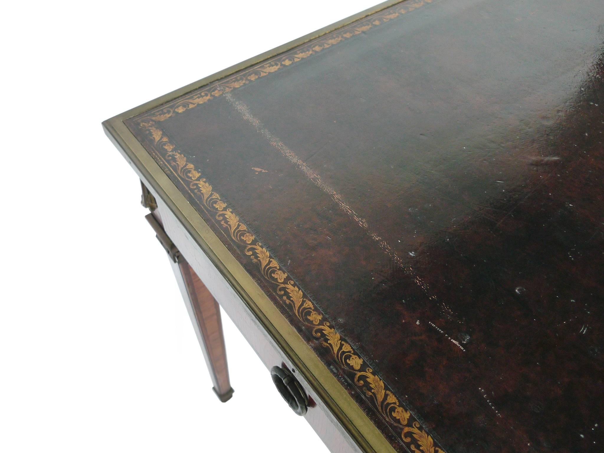 Late 19th Century Louis XVI Style Leather-Top Writing Desk 1