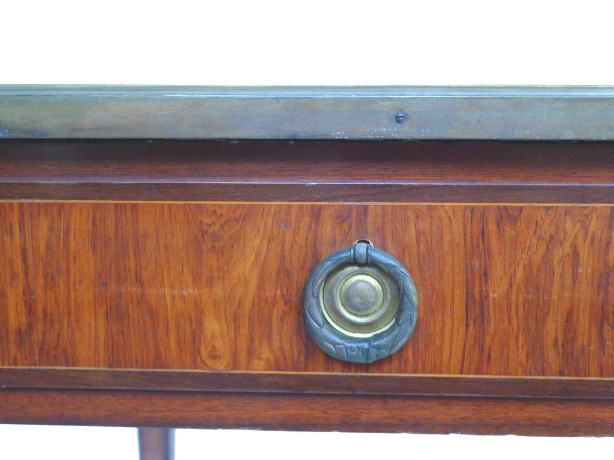 Late 19th Century Louis XVI Style Leather-Top Writing Desk In Good Condition In New York, NY