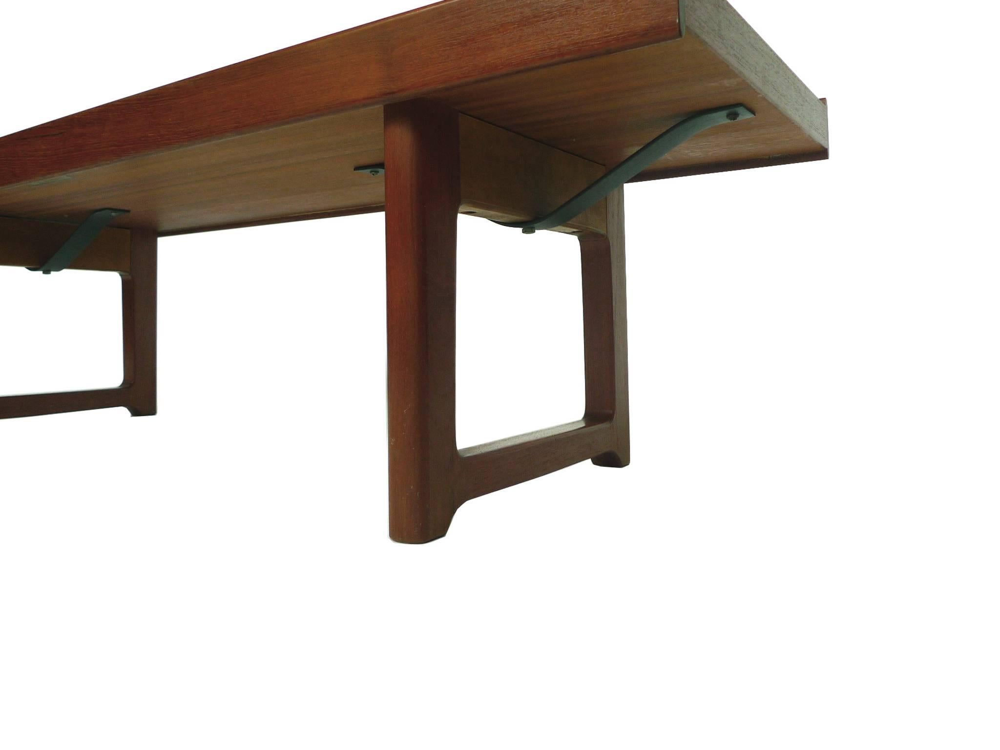 Set of Two Solid Teak Bench-Tables by Torbjørn Afdal for Bruksbo, Norway 3