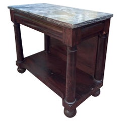 Early 19th Century Federal Marble-Top Pier Table