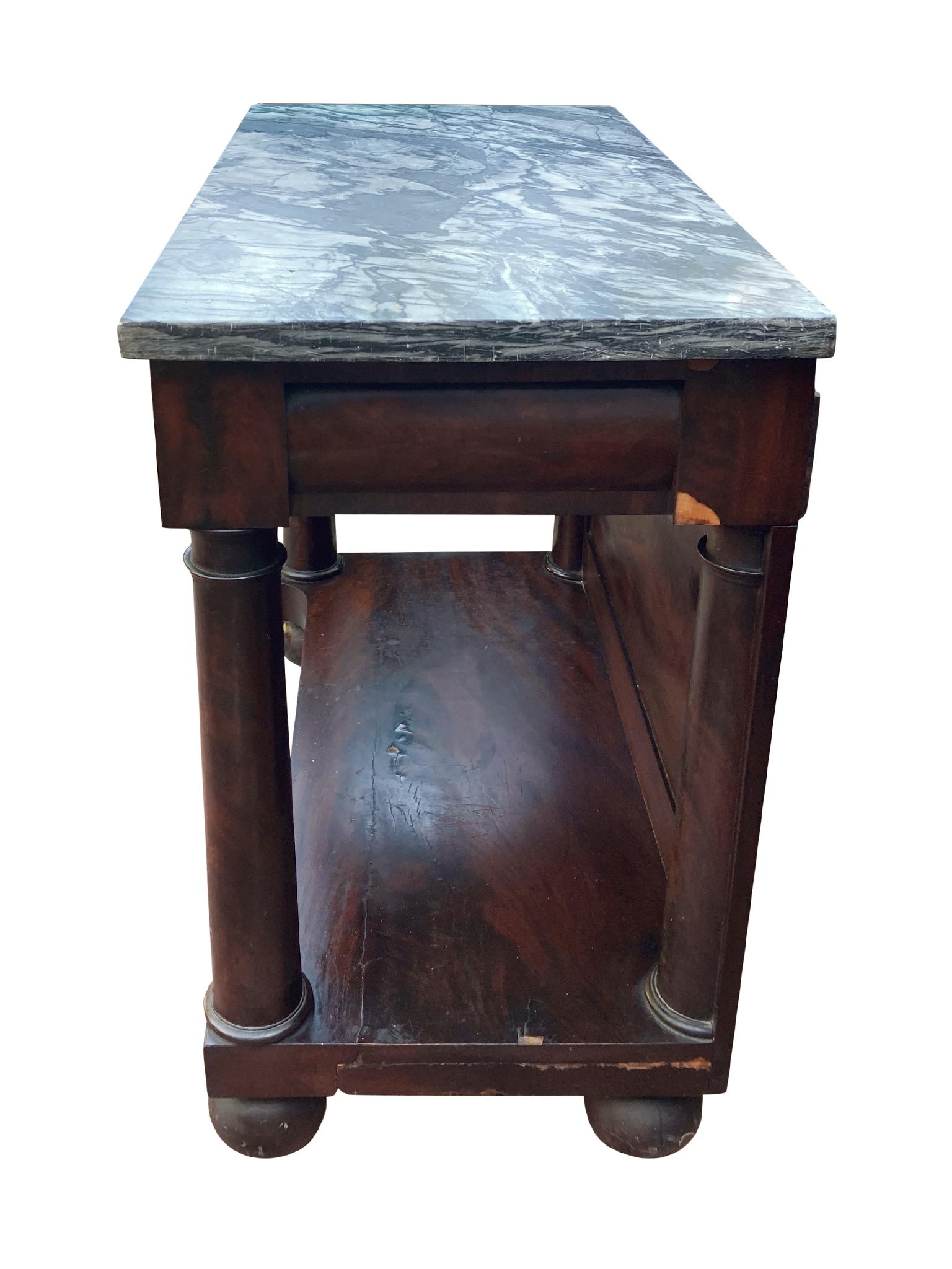 Early 19th Century Federal Marble-Top Pier Table 2