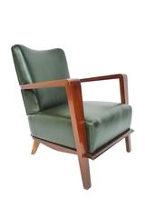 Vintage Art Deco Leather Arm Chair