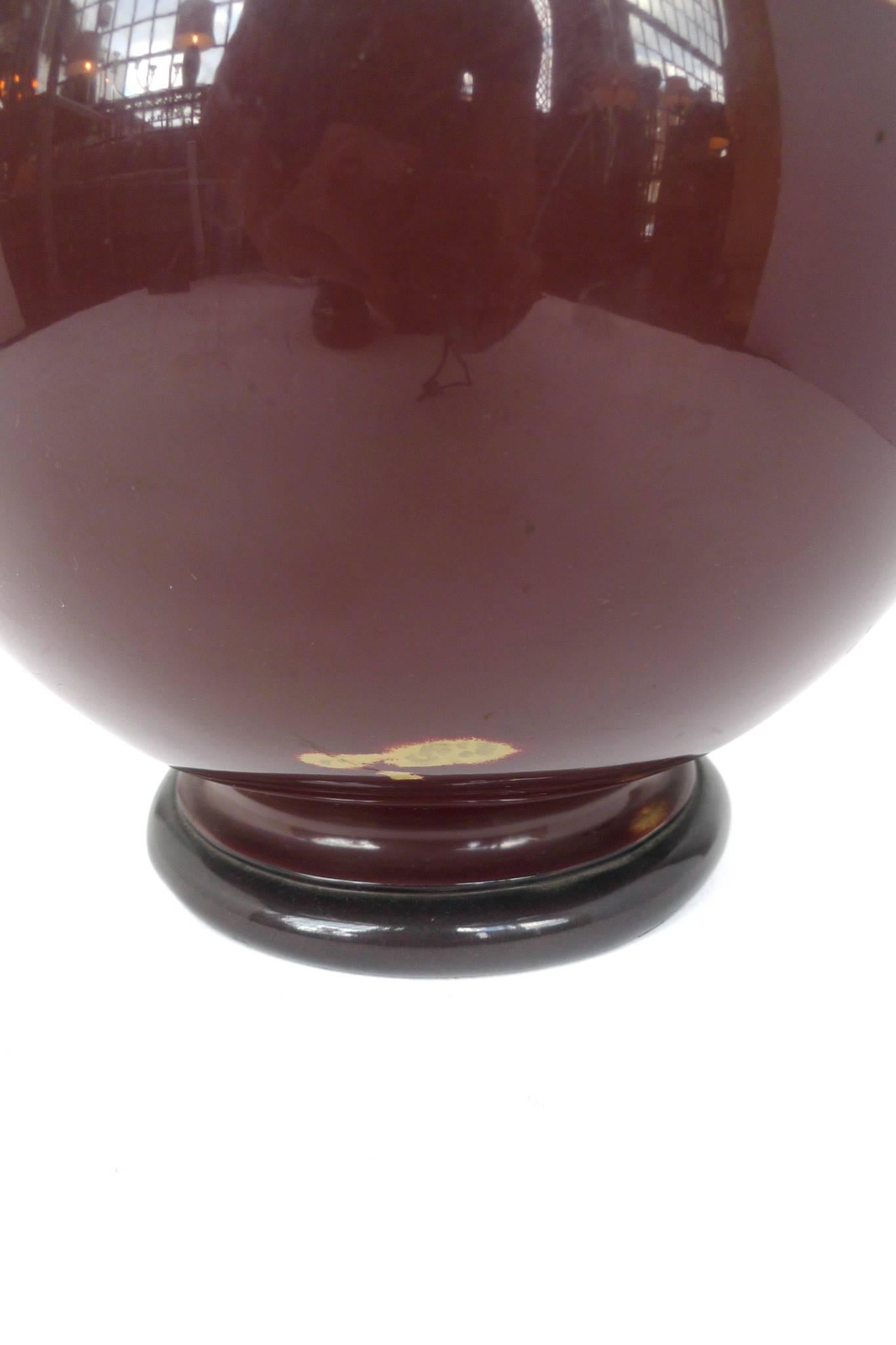 American Lacquered Globe Lamp in the Manner of Karl Springer