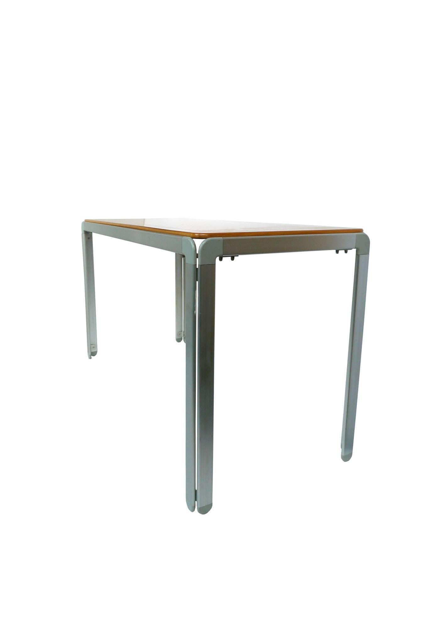 Danish Arne Jacobsen Beech and Aluminium Work Table