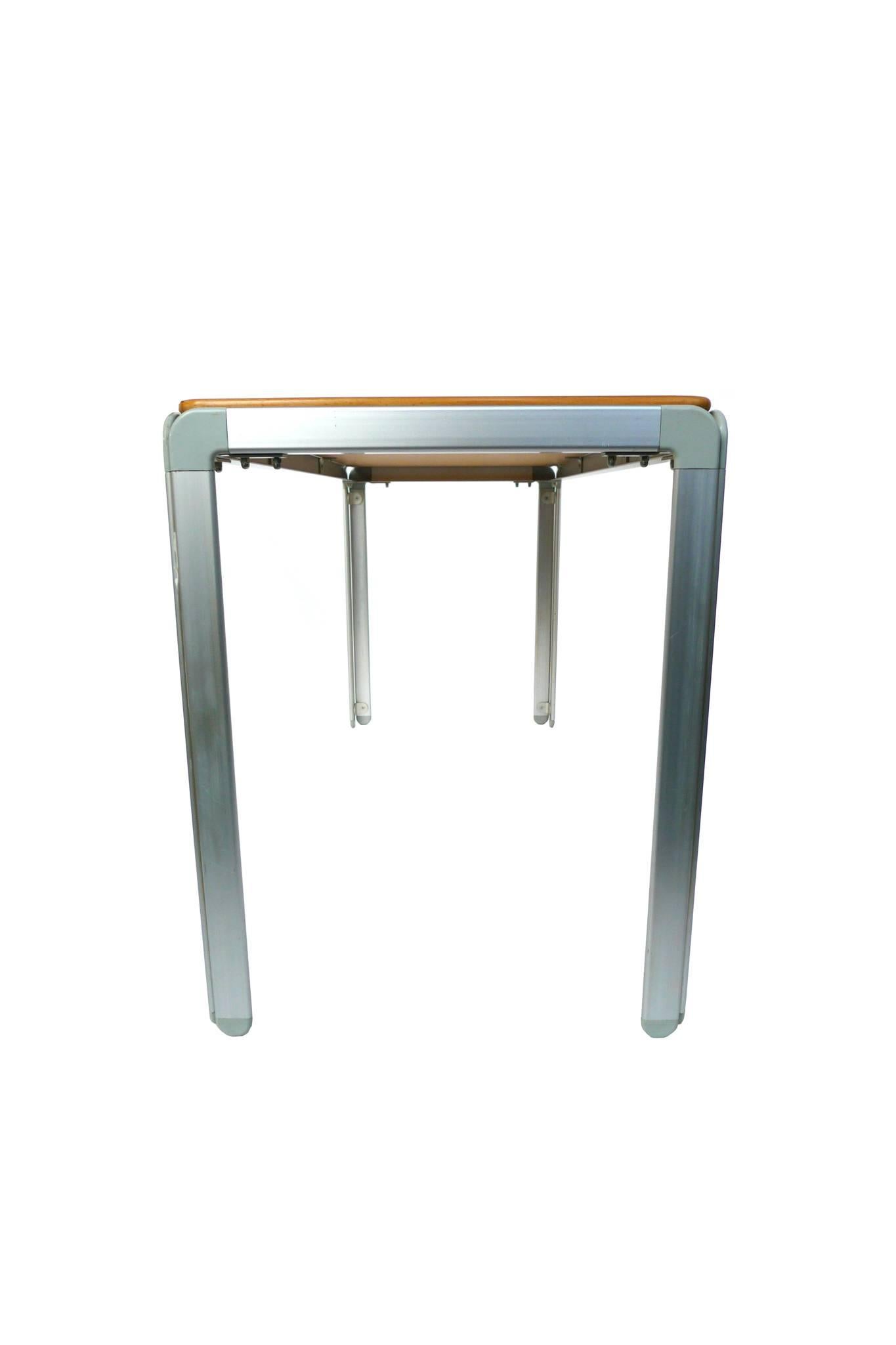 Arne Jacobsen Beech and Aluminium Work Table In Good Condition In New York, NY