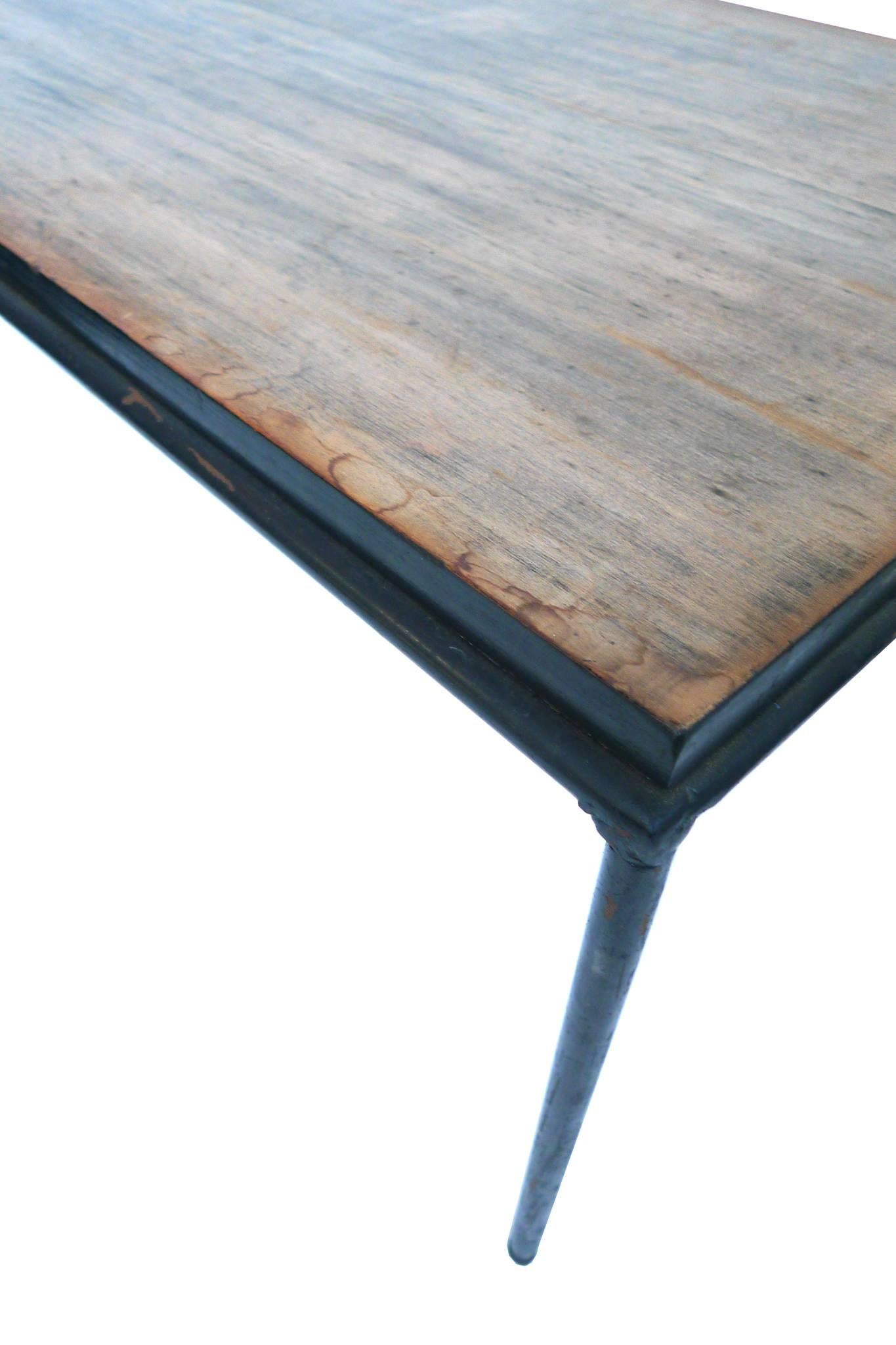 Burnished Paul McCobb Wrought Iron and Teak Coffee Table