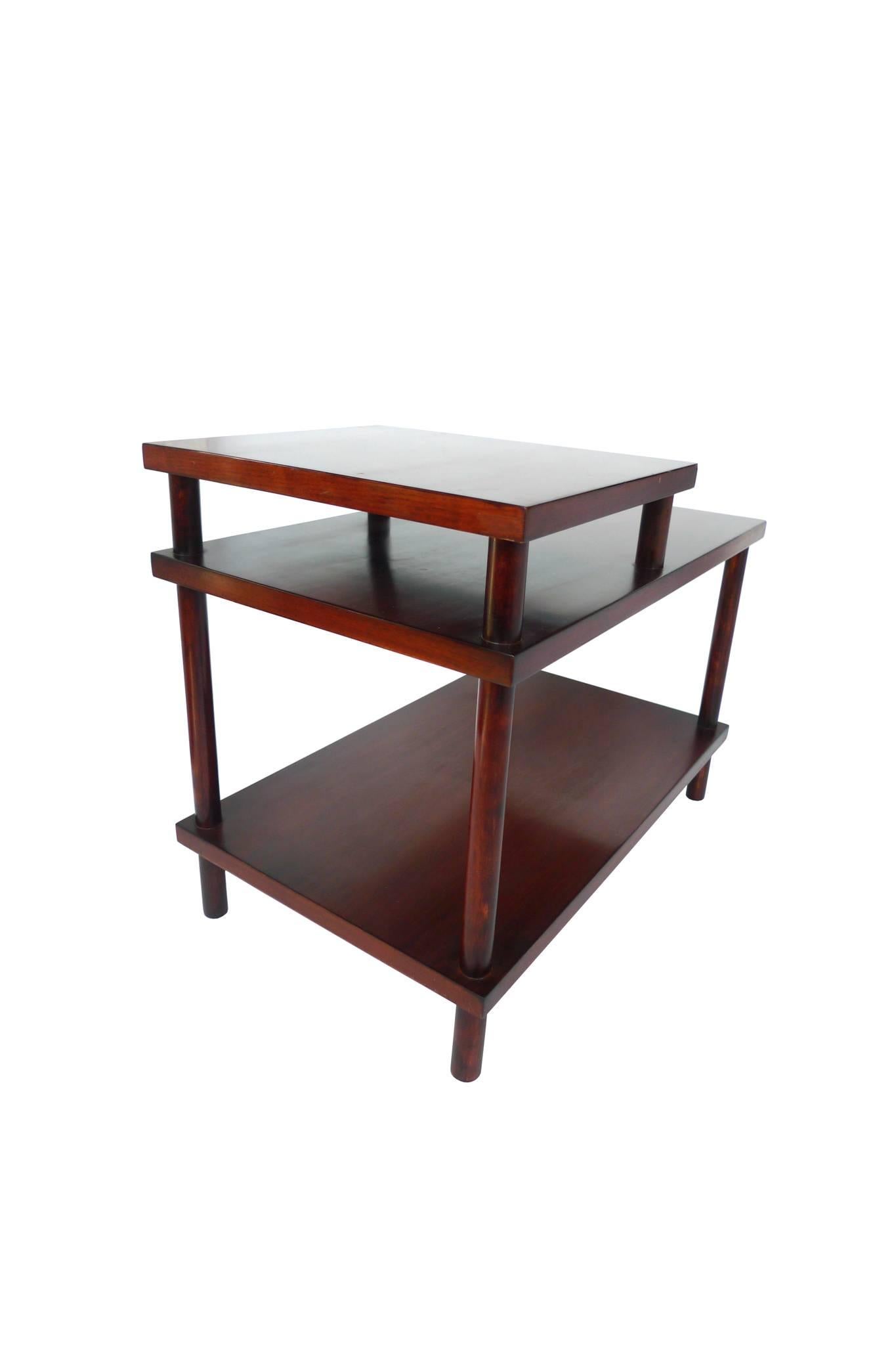 Mid-Century Modern Three-Tiered Side Table by T.H. Robsjohn-Gibbings for Widdicomb