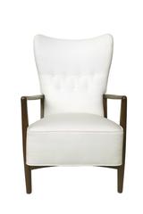 1940s Fritz Hansen Tufted Settee and Wingback Armchair Set