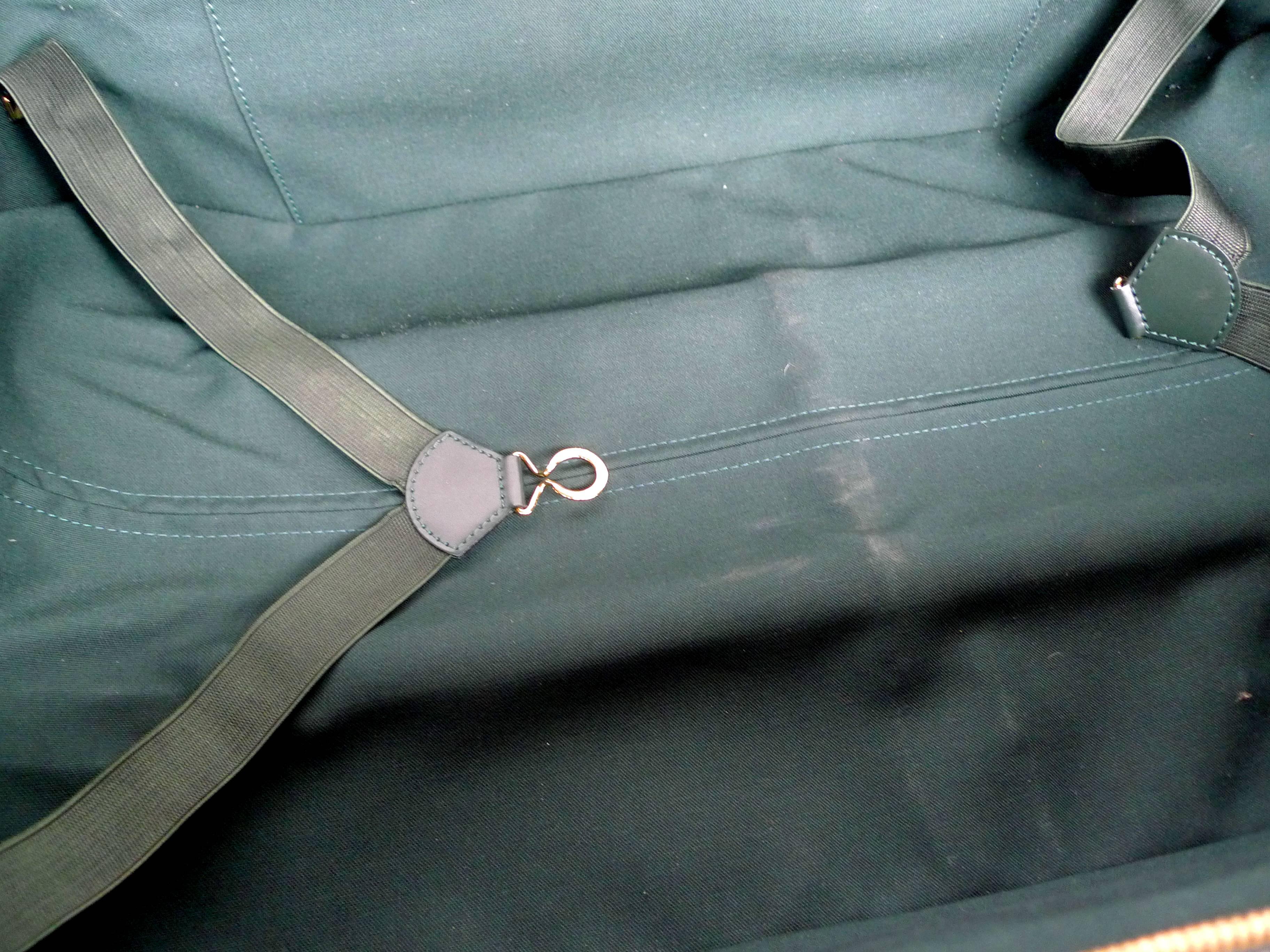 Metal Louis Vuitton Green Pégase 55 Taiga Leather Travel Suitcase
