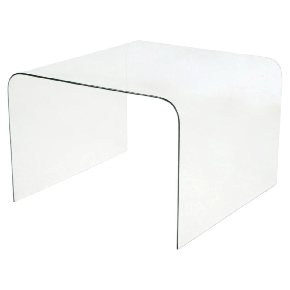 20th Century Italian Glass Waterfall Coffee Table in the Style of Angelo Cortesi For Sale