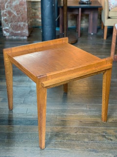 1940s French Modern Oak Side Table by René Gabriel
