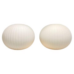 Mid-Century Modern Globe Bubble Pendants by George Nelson - A Pair
