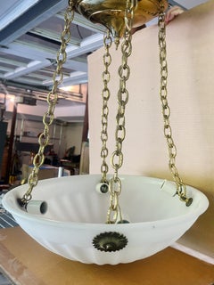 20th Century Moonstone Plafonnier Pendant Light