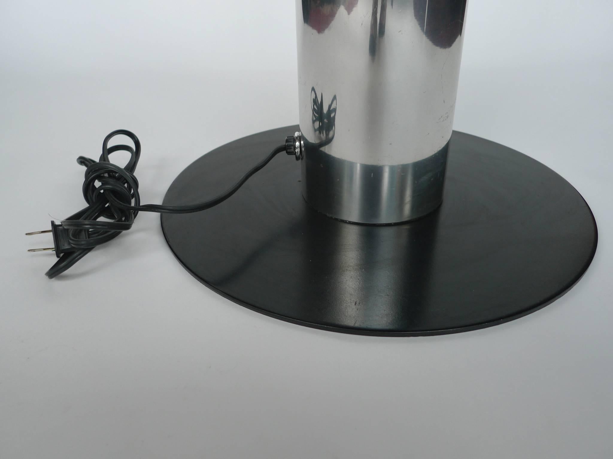 Metal Late Mid-Century Column Floor Lamp by Paul Mayen