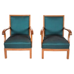1950s Danish Modern Mahogany Lounge Chairs by Erik Wørts - A Pair