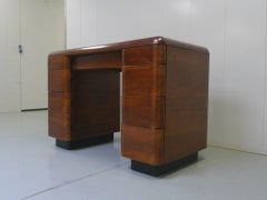 Paul Goldman 1940s Art Deco Rosewood Veneer Desk