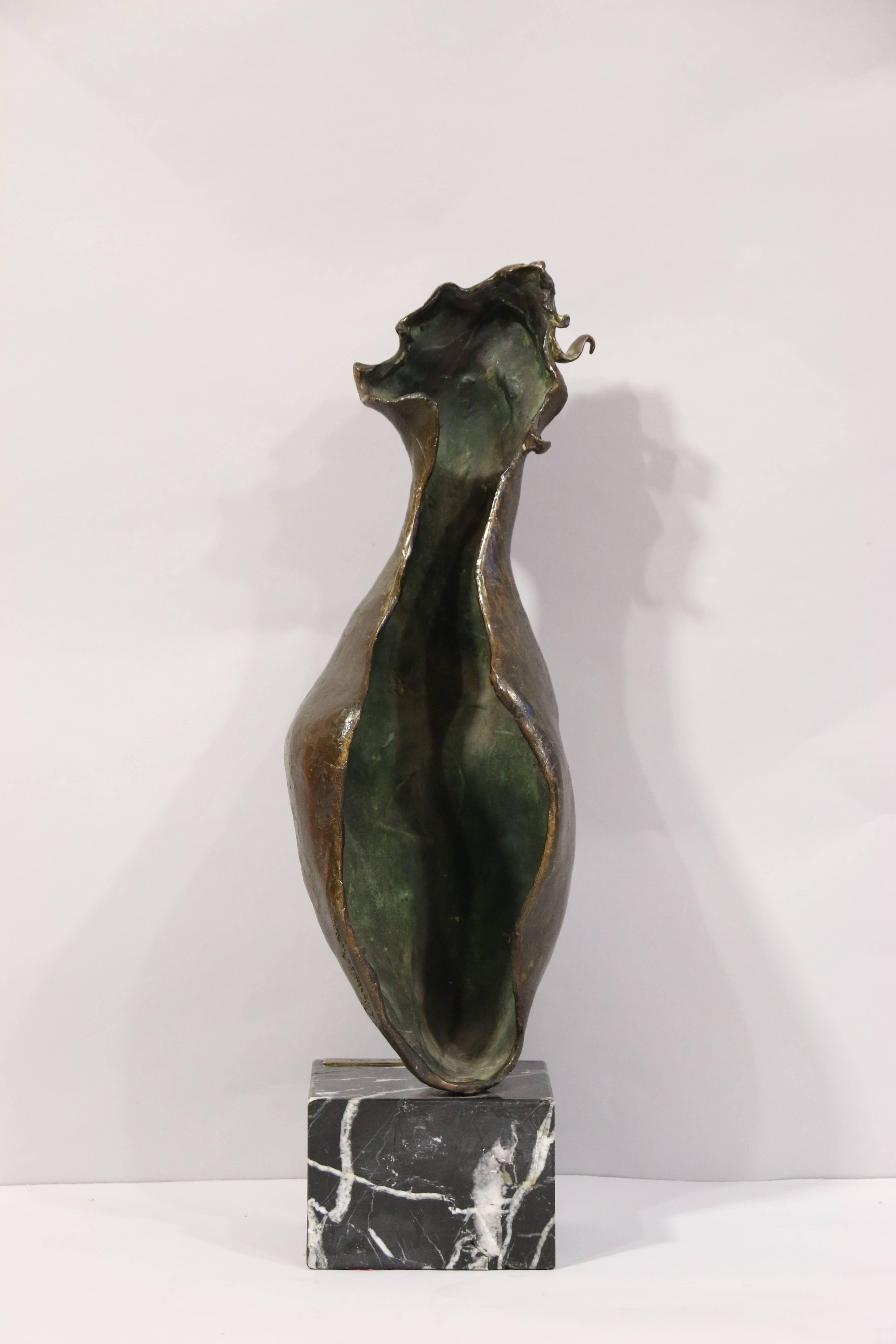 Spanish Bronze Sculpture Representing a Young Woman by Clemente Ochoa For Sale
