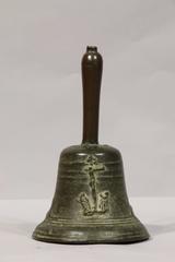 Renaissance Monastery Bronze Bell Representing the Crucifixion