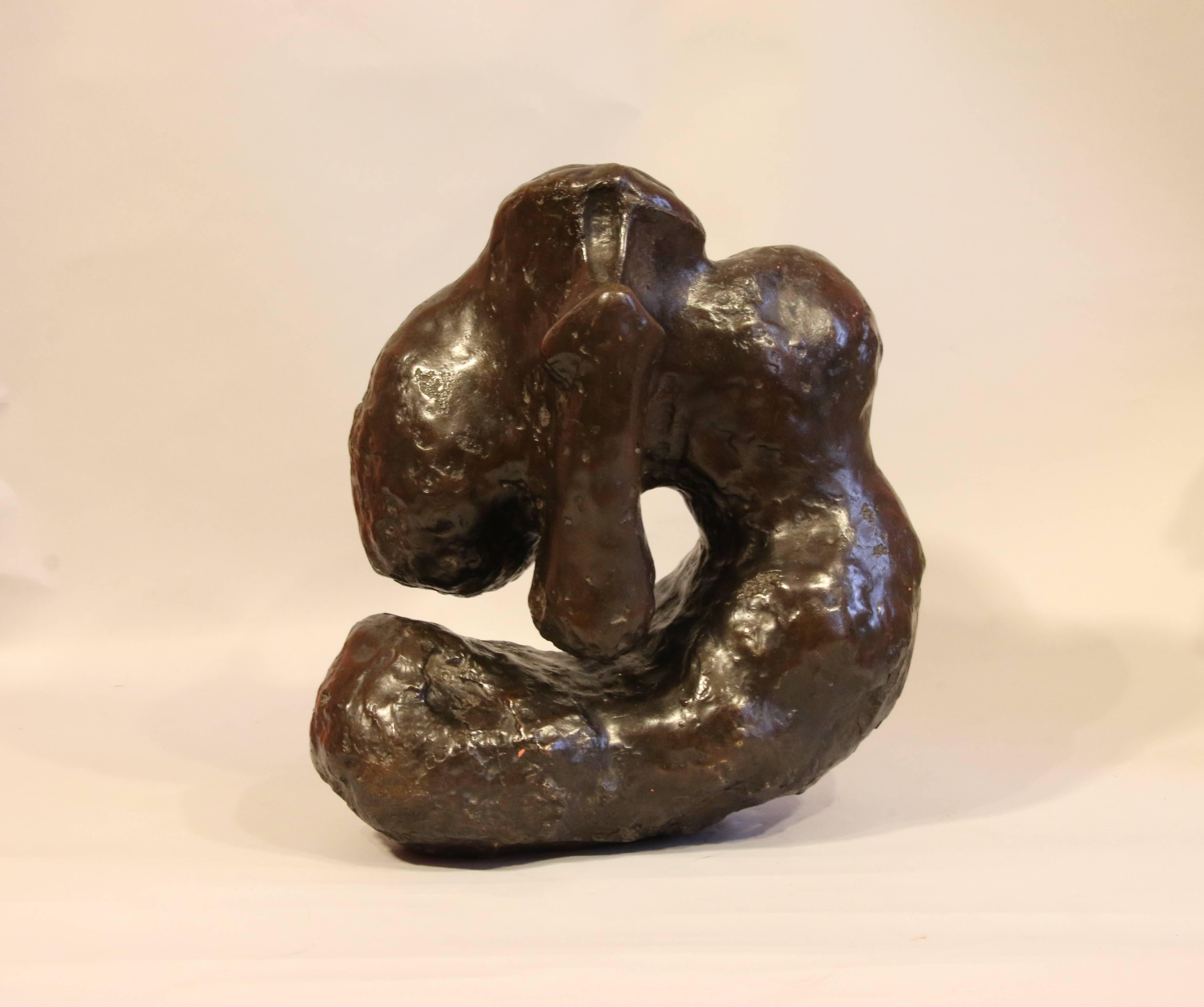 Patinated Bronze Sculpture 