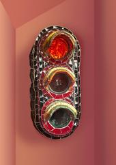Mosaic Sculpture "Le Feu Rouge" by Monica Machado