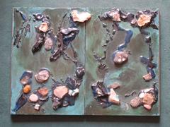 Triptych Painting "Tryptique des ambitions à venir" by Catherine Val