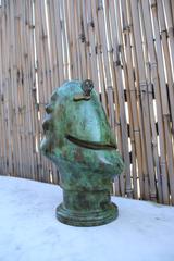 Bronze sculpture "Zipper Face"