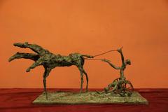 Bronze Sculpture "Sulki, the Chariot of Medea" by Magdalena Reinharez