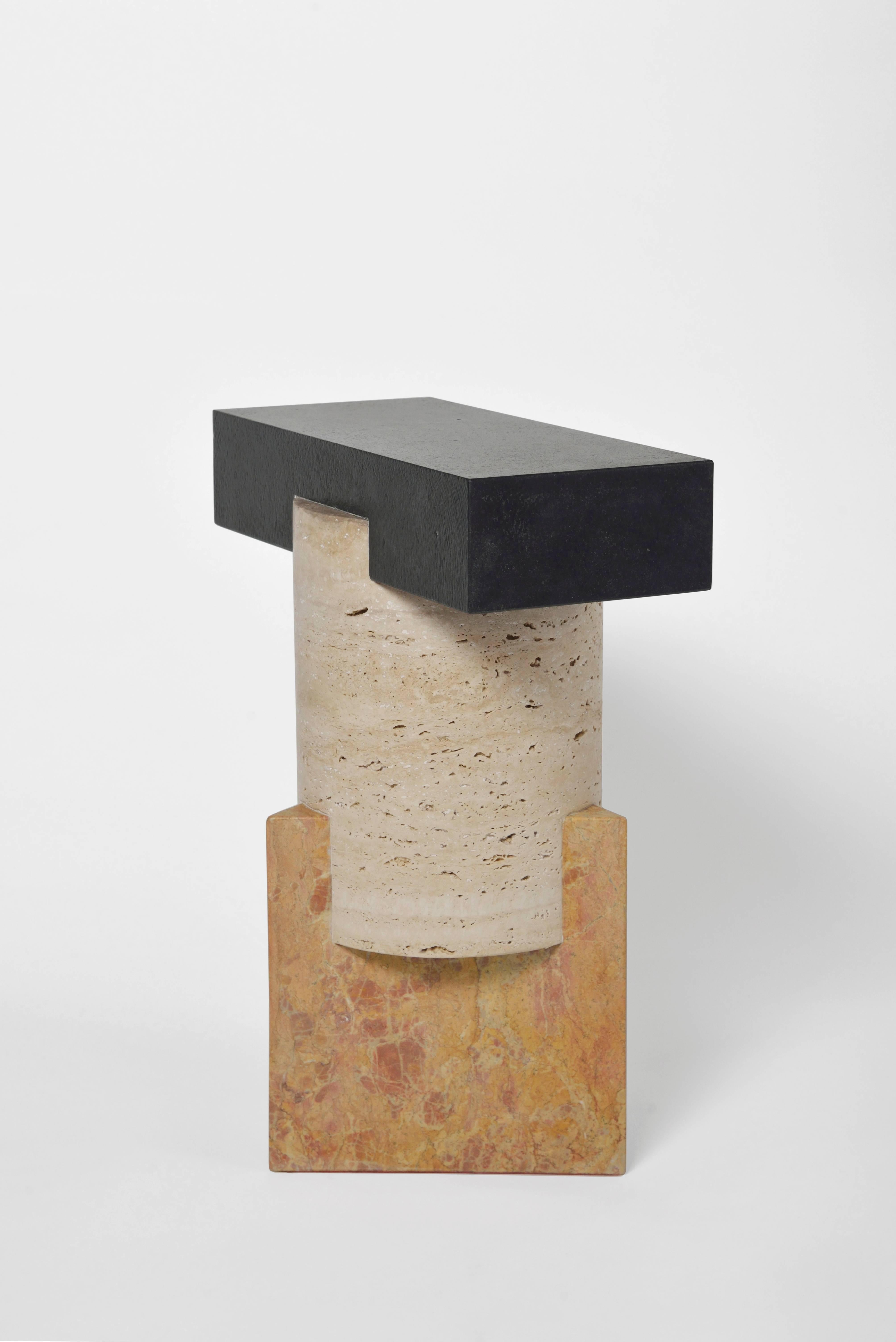 Kapital is a series of limited edition tables and stools based on essential forms, reminiscent of primordial stone capitals and simple geometric assemblages commonly found in classical architecture. The distinct and characteristic profiles,