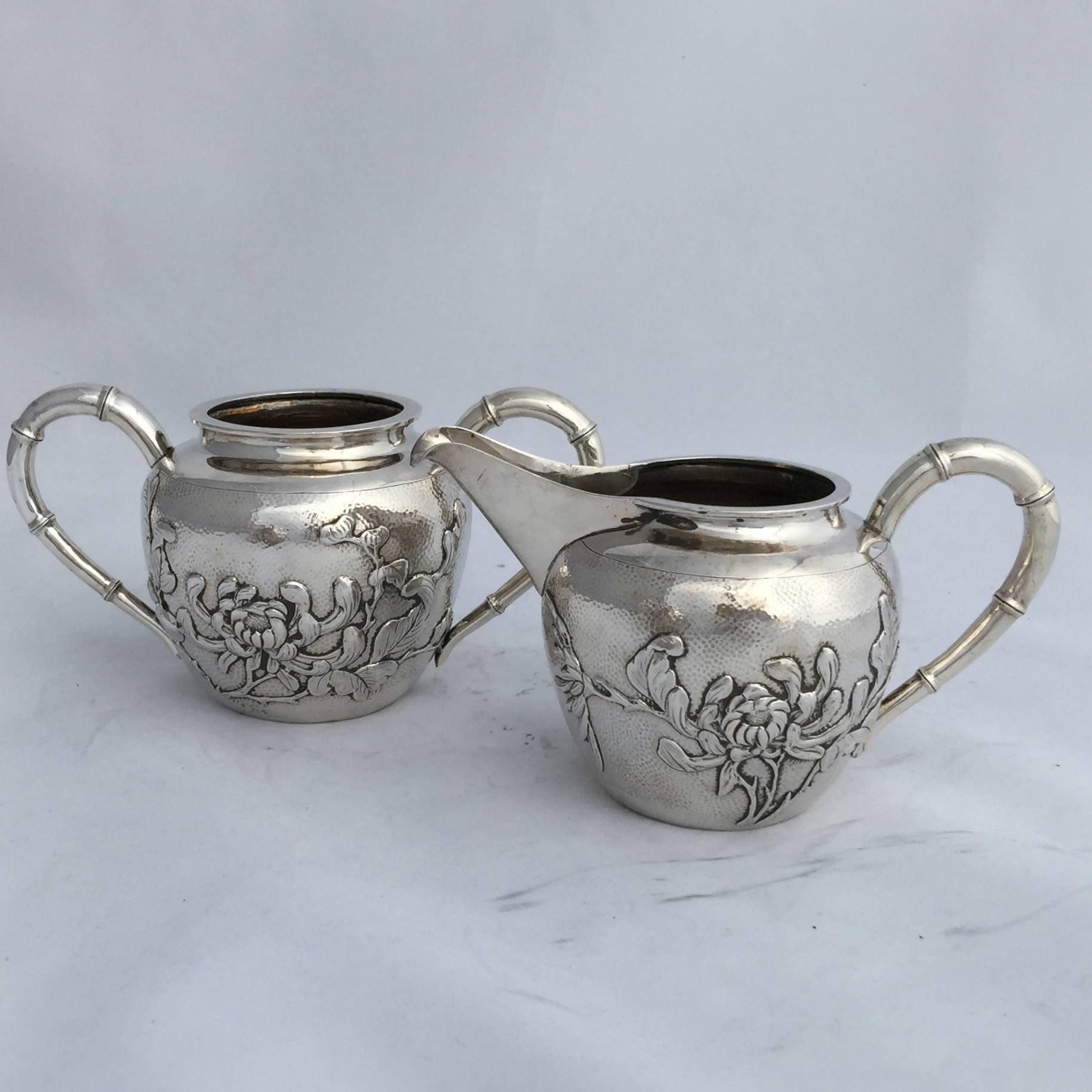 chinese silver tea set